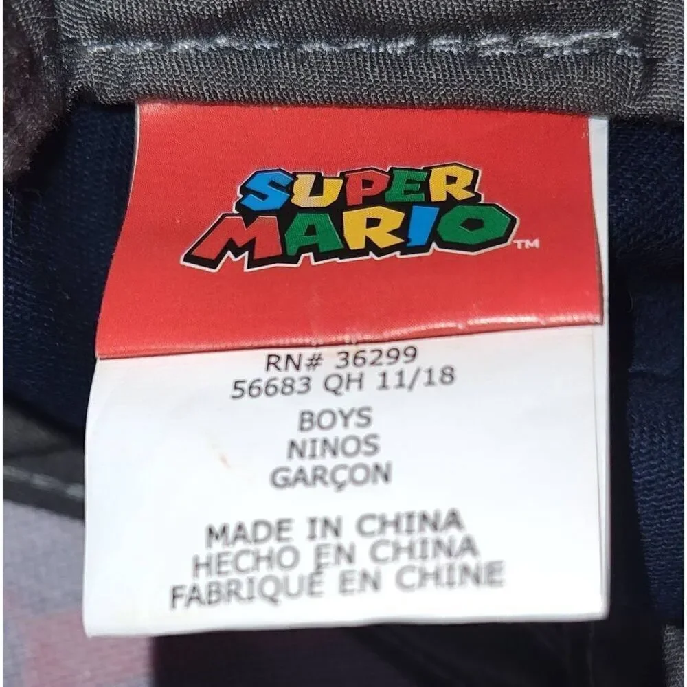 Super Mario Snap Back Hat Cap Mario Blue Snapback 2018 Nintendo Kids
